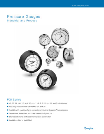 Pressure Gauges, Industrial And Process, PGI Series (MS-02 .