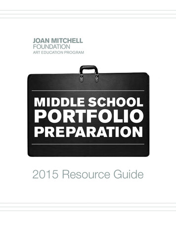 2015 Resource Guide Middle School Portfolio Preparation 2014