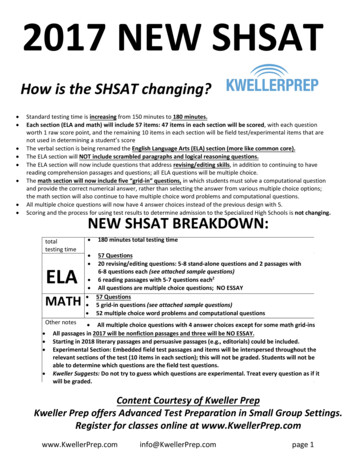 2017 NEW SHSAT - SAT PSAT ACT Exam Prep