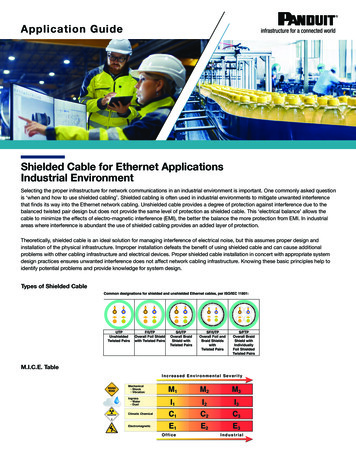 Shielded Cable For Ethernet Applications: Industrial .