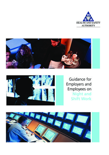 Guidance For Employers And Employees On Night And Shift Work
