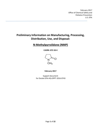Preliminary Information On Manufacturing, Processing .