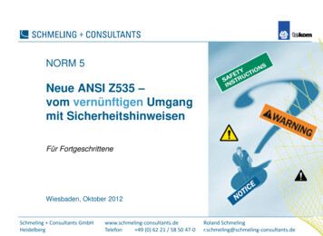Neue ANSI Z535 Vom Vernünftigen Umgang Mit .