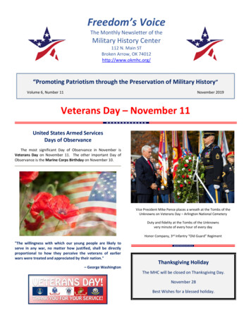 Veterans Day November 11 - Okmhc 