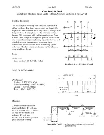 Case Study In Steel Adapted From Structural Design Guide .