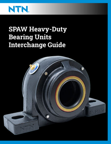 SPAW Heavy-Duty Bearing Units Interchange Guide