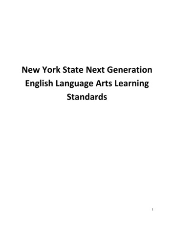 New York State Next Generation English Language Arts .