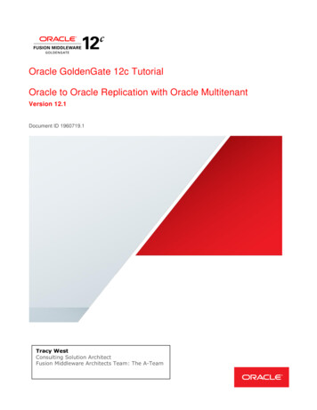 Oracle GoldenGate 12c Tutorial Oracle To Oracle .