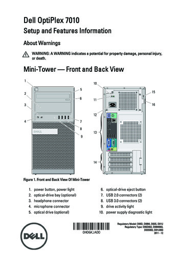 Mini-Tower — Front And Back View - Dell