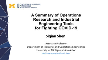 A Summary Of Operations Research And Industrial .