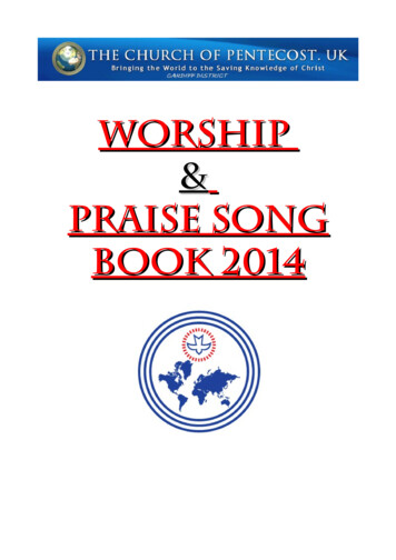 WORSHIP PRAISE SONG BOOK 2014