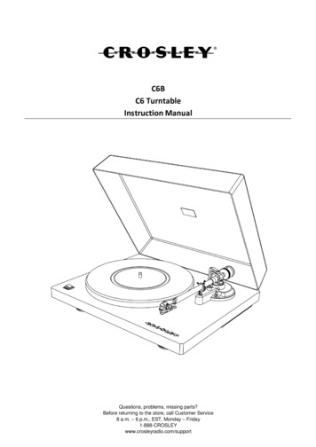 C6B C6 Turntable Instruction Manual