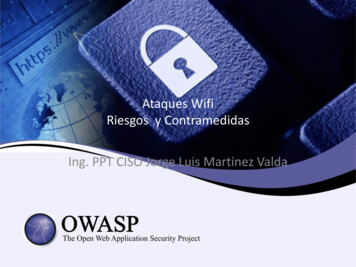 Ataques Wifi Riesgos Y Contramedidas Ing. PPT CISO Jorge .