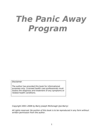 The Panic Away Program - Pickmeupbooks 
