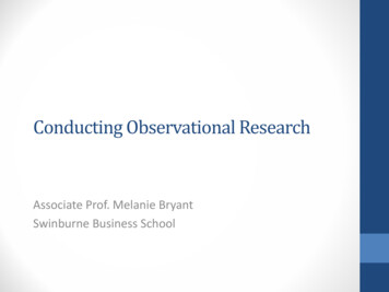 Conducting Observational Research - Deakin