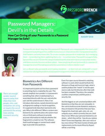 Password Managers: Devil's In The Details