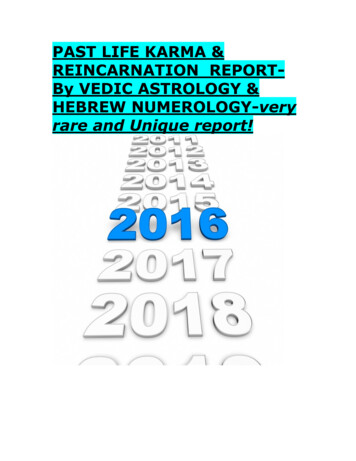 PAST LIFE KARMA & REINCARNATION REPORT - By VEDIC .