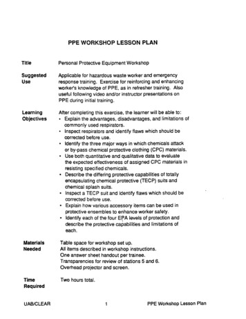 PPE Workshop Lessopn Plan