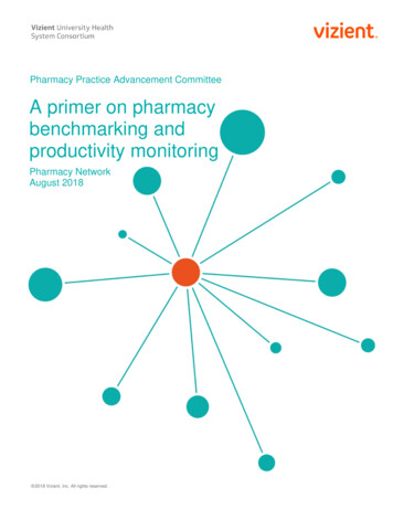A Primer On Pharmacy Benchmarking And Productivity Monitoring