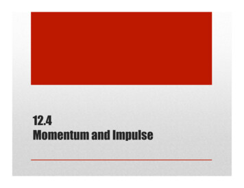 12.4 Momentum And Impulse