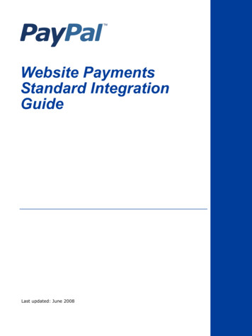 PayPal Website Payments Standard Integration Guide