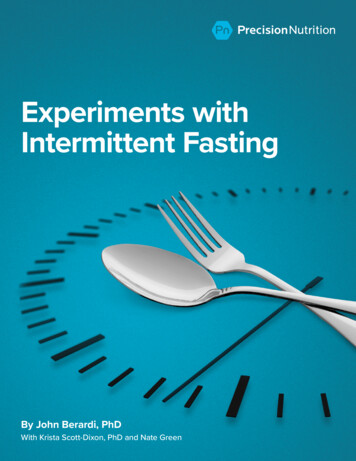 Experiments With Intermittent Fasting - Precision Nutrition