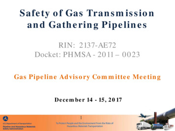 Safety Of Gas Transmission And Gathering Pipelines