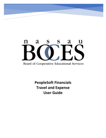 PeopleSoft Financials Travel And Expense User Guide