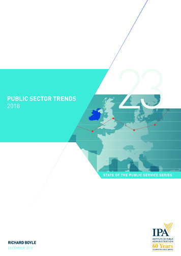 PUBLIC SECTOR TRENDS 2018 - IPA