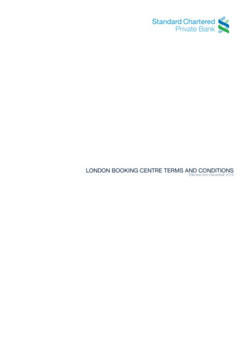 LONDON BOOKING CENTRE TERMS AND CONDITIONS