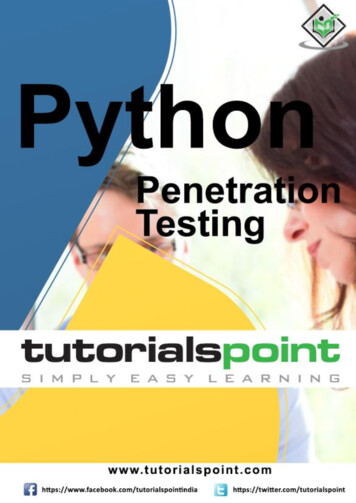 Python Penetration Testing - Tutorialspoint
