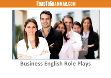 Business English Role Plays - Road To Grammar