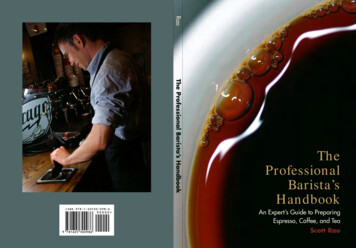 The Professional Barista’s Handbook The Professional .