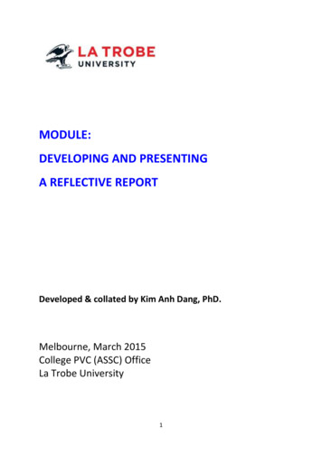 MODULE: DEVELOPING AND PRESENTING A REFLECTIVE REPORT