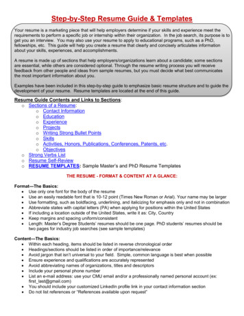Step-by-Step Resume Guide & Templates
