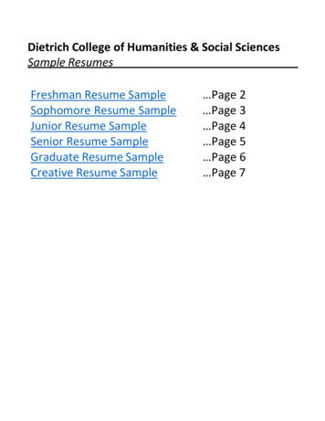 Dietrich College Of Humanities & Social Sciences Sample .