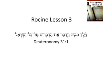 Rocine Lesson 3 - Learn Biblical Hebrew