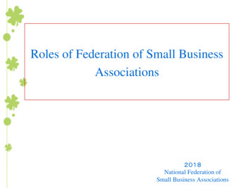 Roles Of Federation Of Small Business Associations