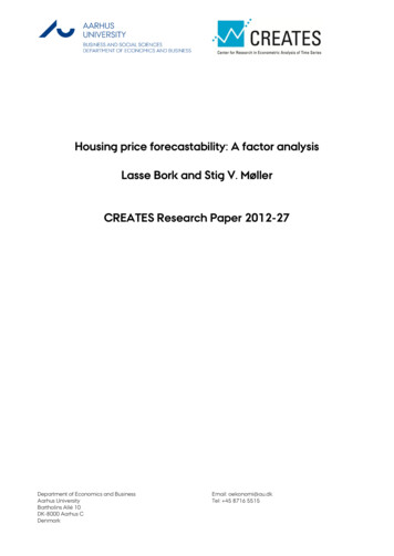 Housing Price Forecastability: A Factor Analysis Lasse .
