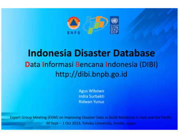 Indonesia Disaster Database - UN ESCAP