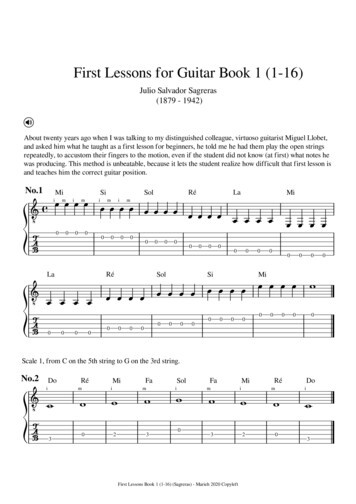 First Lessons For Guitar Book 1 (1-16)