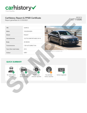 CarHistory Report & PPSR Certificate 9711896 Report .