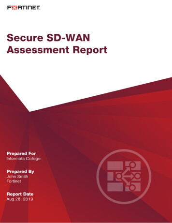 Secure SD-WAN Assessment Sample Report