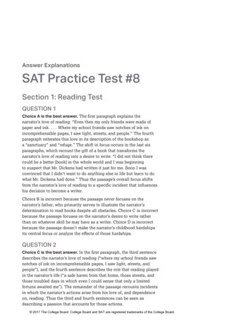 Answer Explanations SAT Practice Test #8