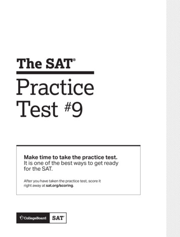 The SAT Practice Test 9 - College Board