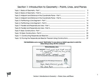Section 1: Introduction To Geometry Points, L Ines, And Planes