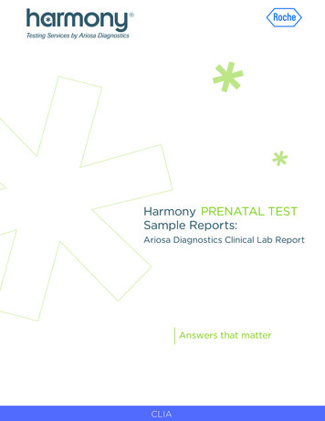 Harmony PRENATAL TEST Sample Reports