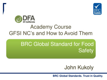 BRC Global Standard For Food Safety Issue 7 Morrisons .