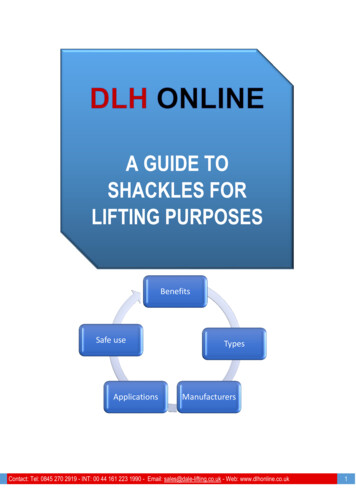 A GUIDE TO SHACKLES FOR LIFTING PURPOSES