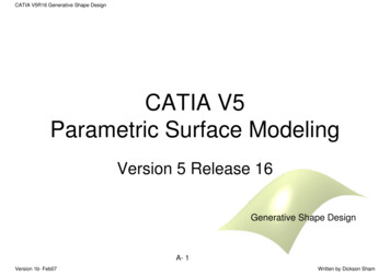 CATIA V5 Parametric Surface Modeling